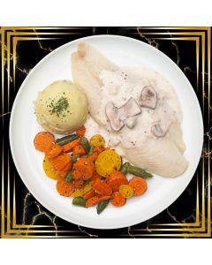 PANGASIUS, SAUCE AUX CHAMPIGNONS – INDIVIDUEL