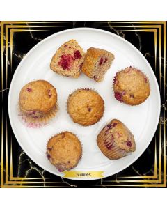 MUFFINS AUX FRAMBOISES 6UN - PQT