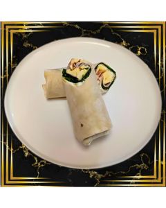 WRAP DÉJEUNER AUX OEUFS AVEC BACON, JAMBON, FROMAGE ET LAITUE (JLM)~