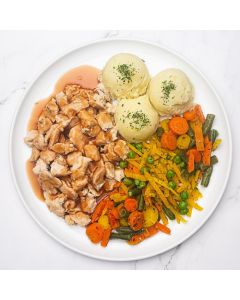 POULET, SAUCE ÉRABLE ET ROMARIN – VERSION FAMILIALE 3☼