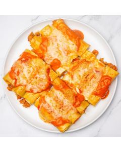 CANNELLONI AU POULET, SAUCE TOMATES ET GOUDA - VERSION FAMILIALE 3☼