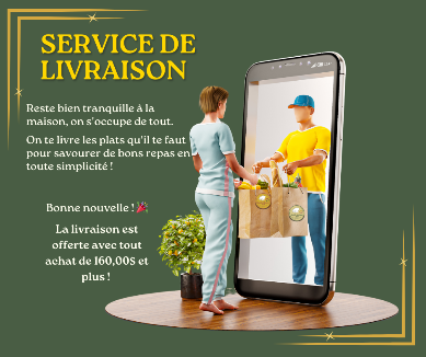 Service de livraison de repas à domicile de Bouffe Maison JLM avec commande en ligne simple et pratique.
